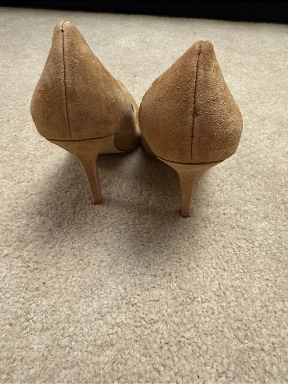 bebe Suede Pointed-Toe Pumps in Tan